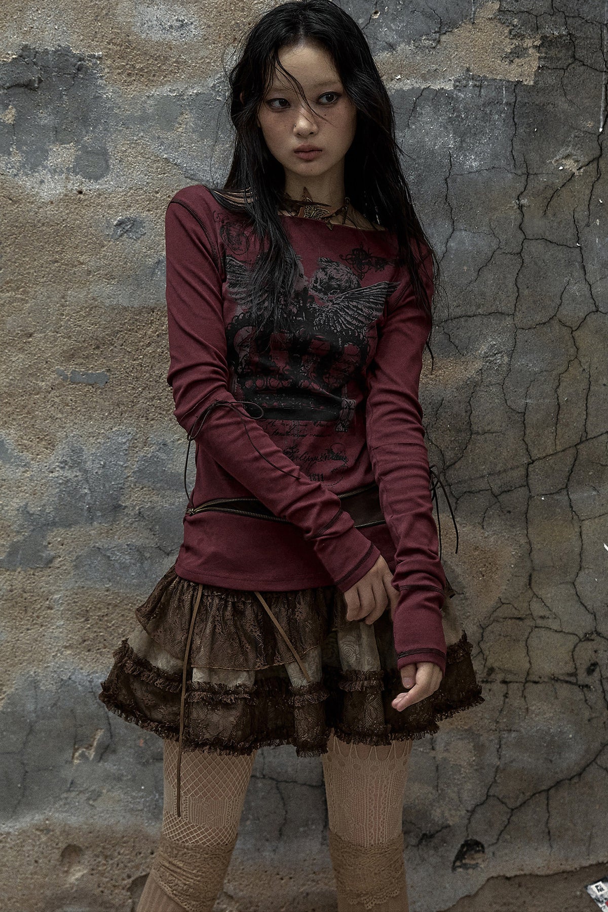 Reversible Striped Knit T-Shirt