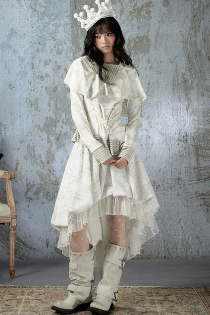 Light Lace Asymmetrical Skirt