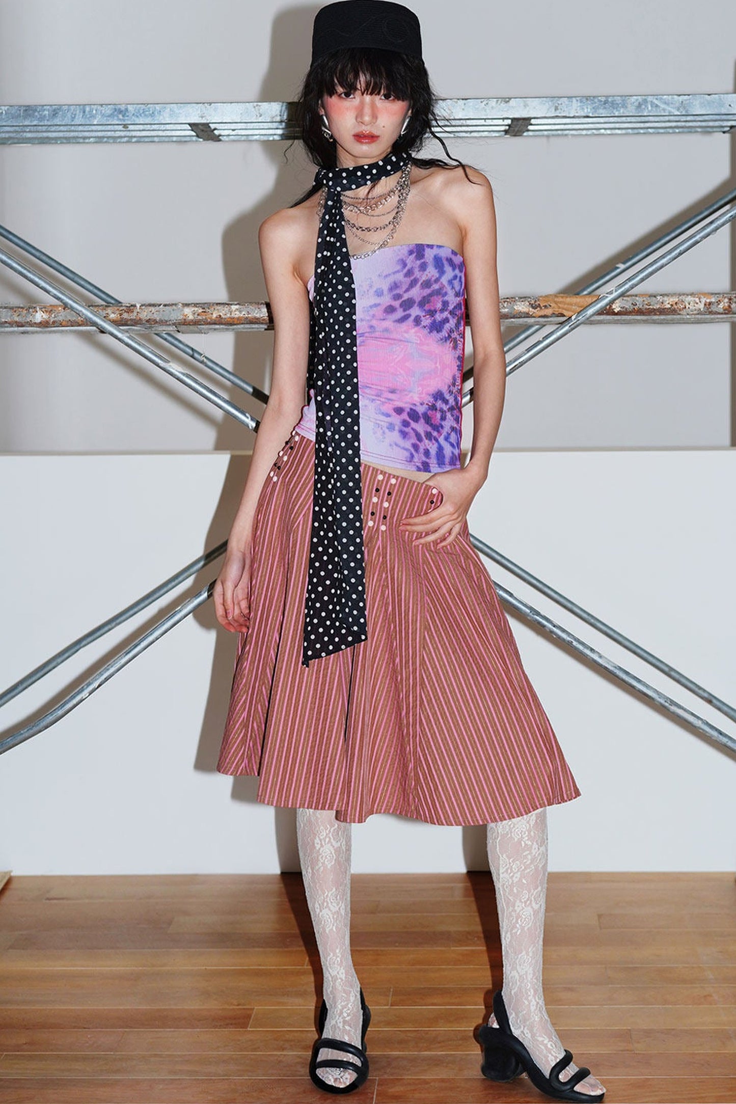 Retro Leopard Print Tube Top