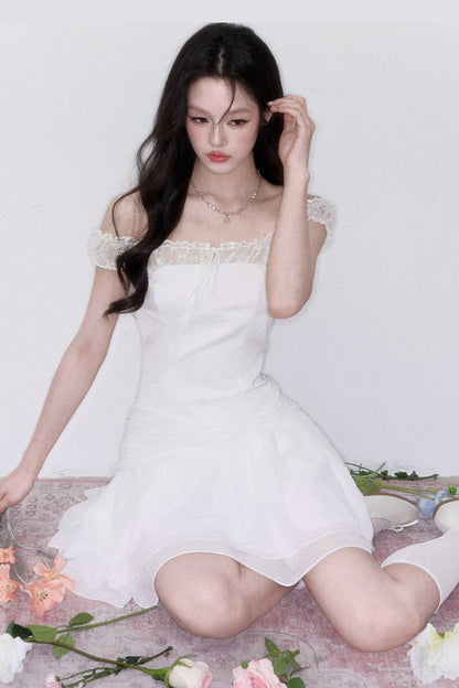Moonlight Lace Patchwork Dress