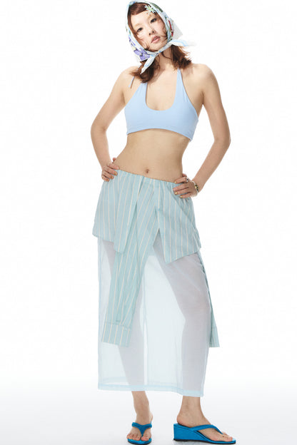 Solid Halter Neck Bra