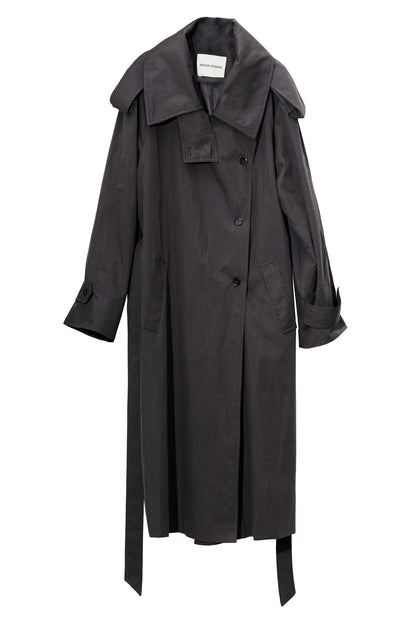 Double-Layer Long Silhouette Trench Coat