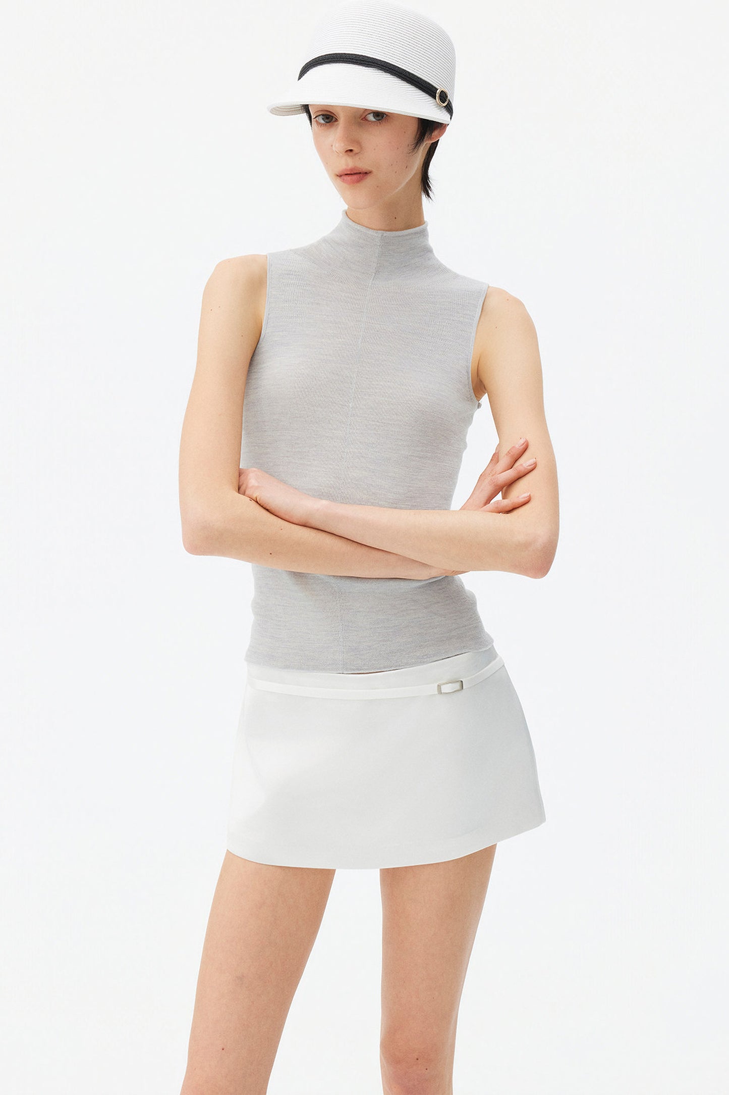 Superfine Merino Wool Seamless Turtleneck Vest