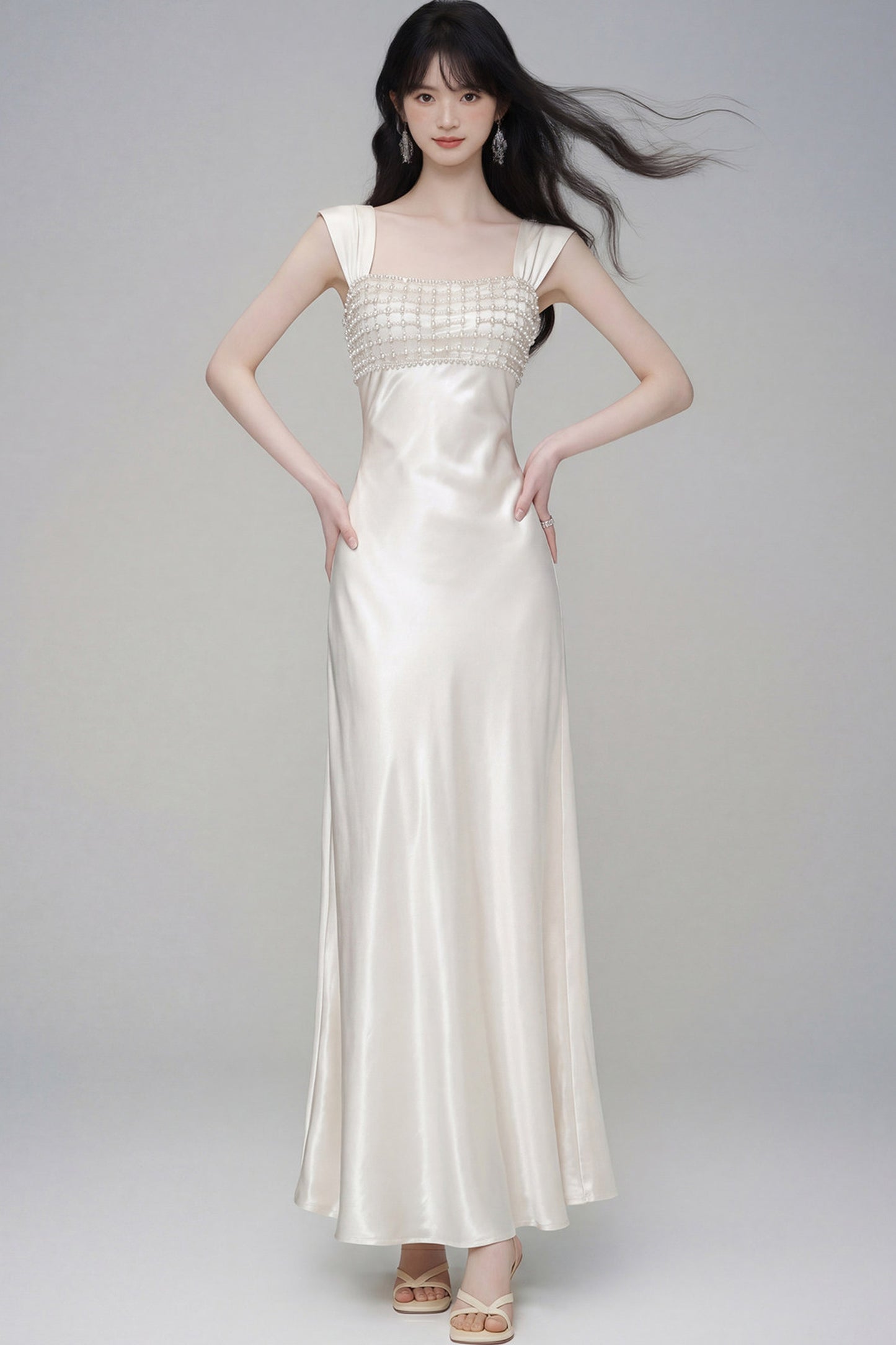 Moonlight Satin Evening Dress