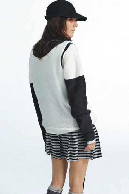 Long-Sleeve Knit Pullover Sweater