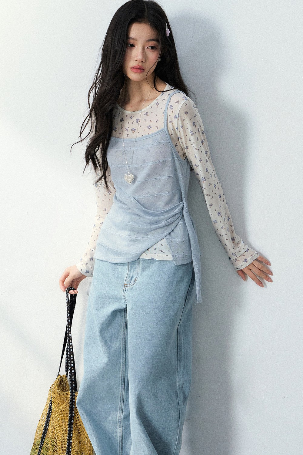 Floral Star Mesh Top Set