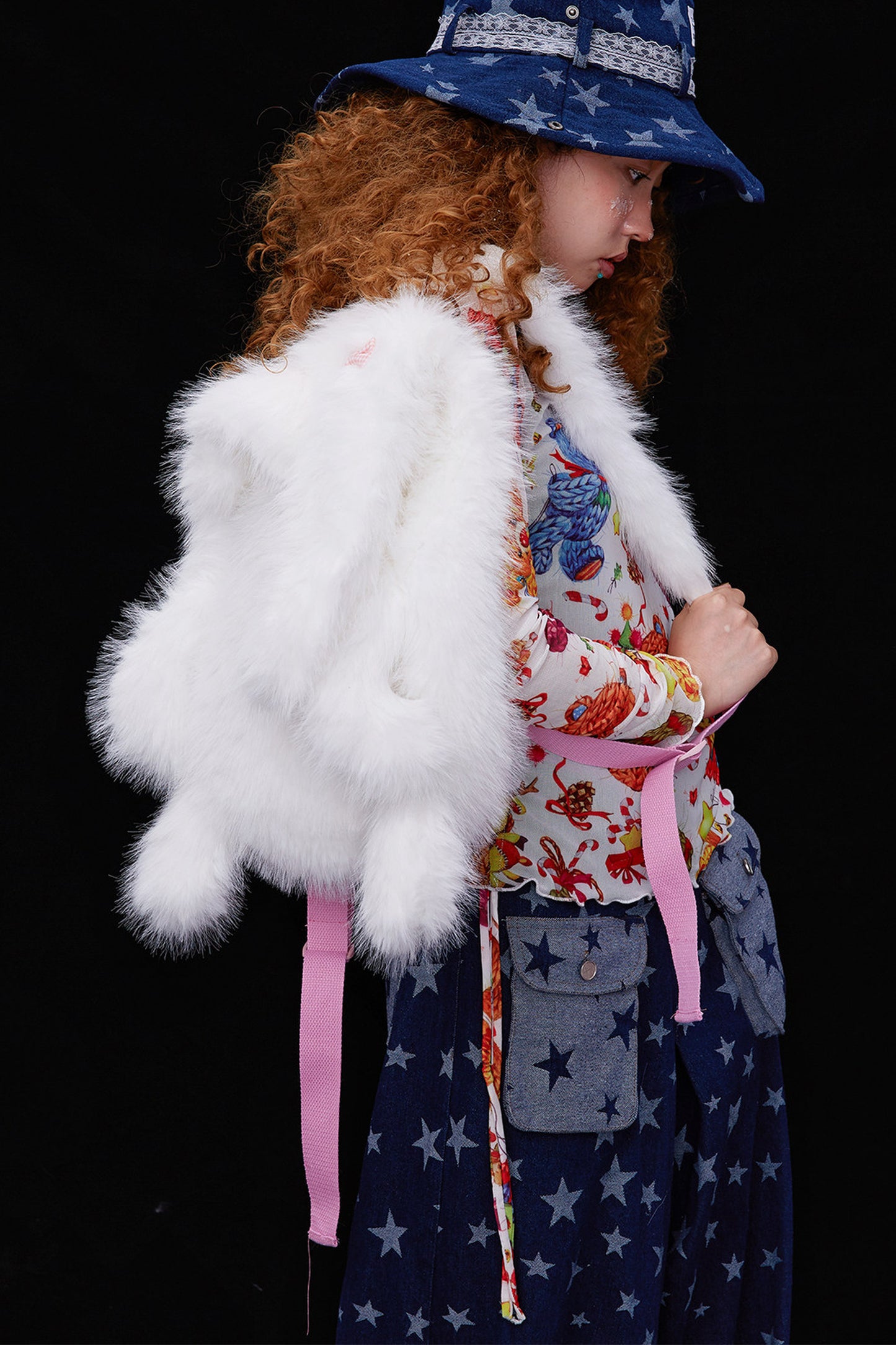 White Plush Rabbit Backpack
