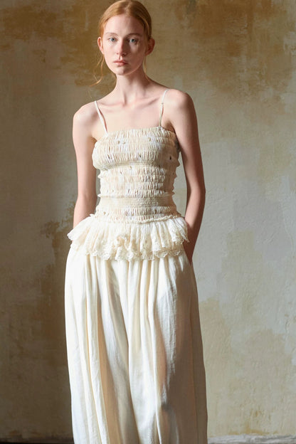 Silk Embroidered Lace Camisole