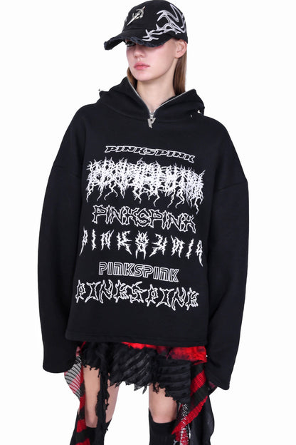 Oversized Deconstructed Mask Hoodie