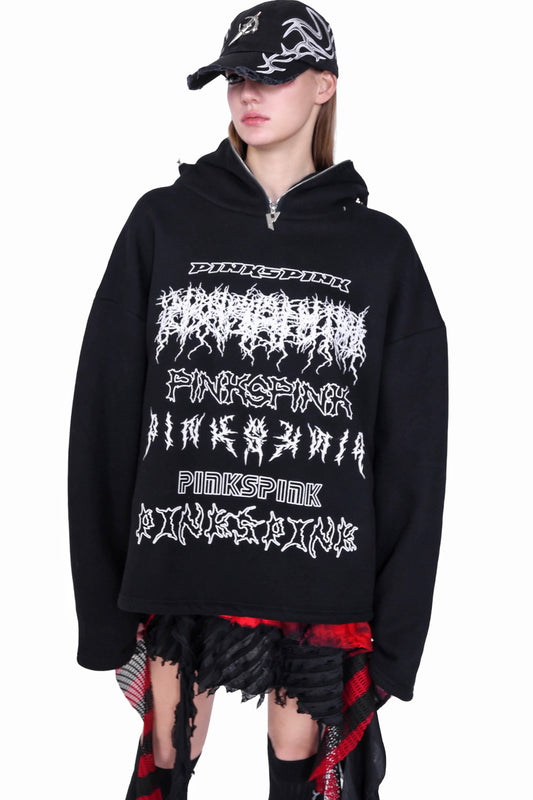 Oversized Deconstructed Mask Hoodie