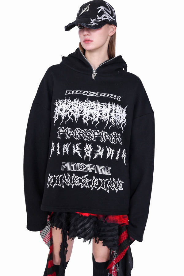 Oversized Deconstructed Mask Hoodie