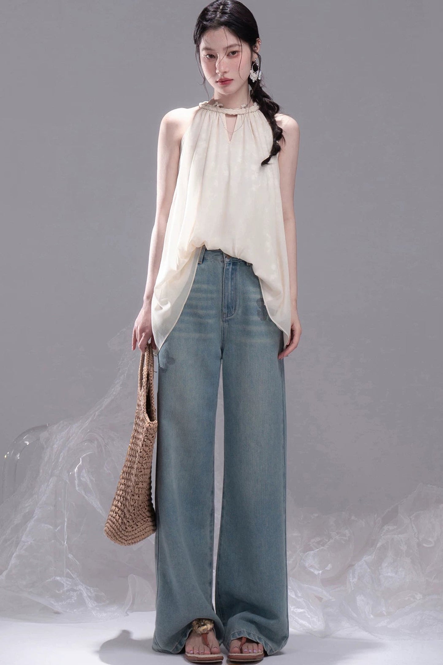 Champagne Apricot Chiffon Blouse