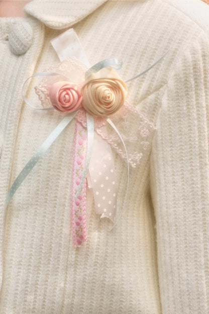 Handmade 3D Flower Brooch Pendant