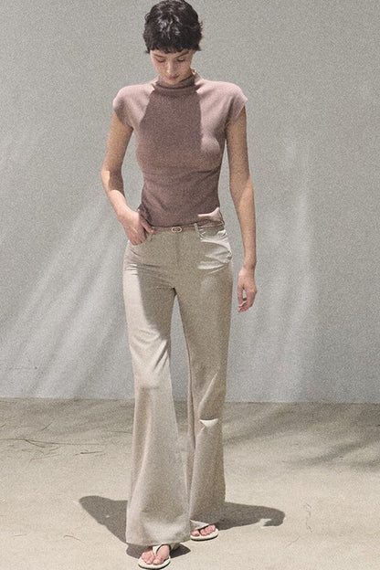 Lyocell Draped Flared Pants