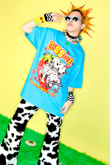 Y2K American Punk Dalmatian Oversized T-Shirt