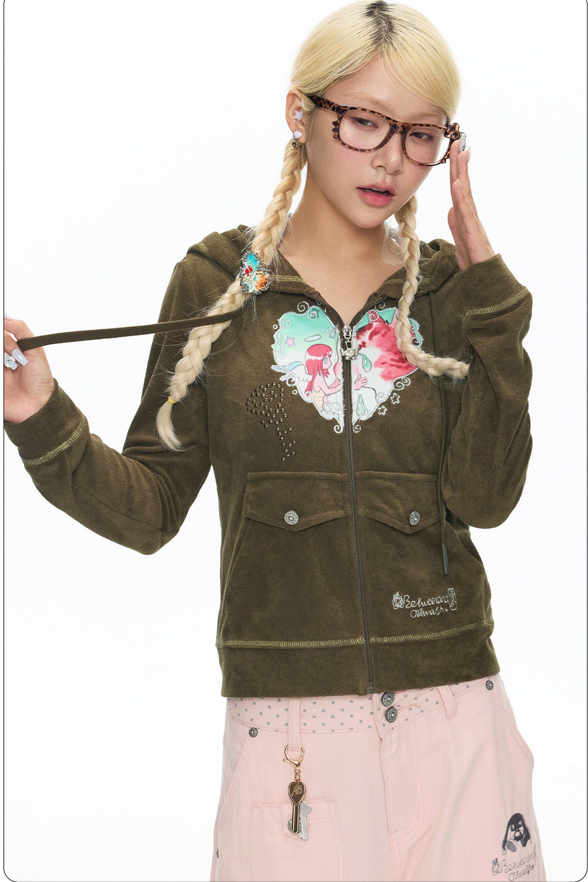 Vintage Green Swirl Heart Jacket