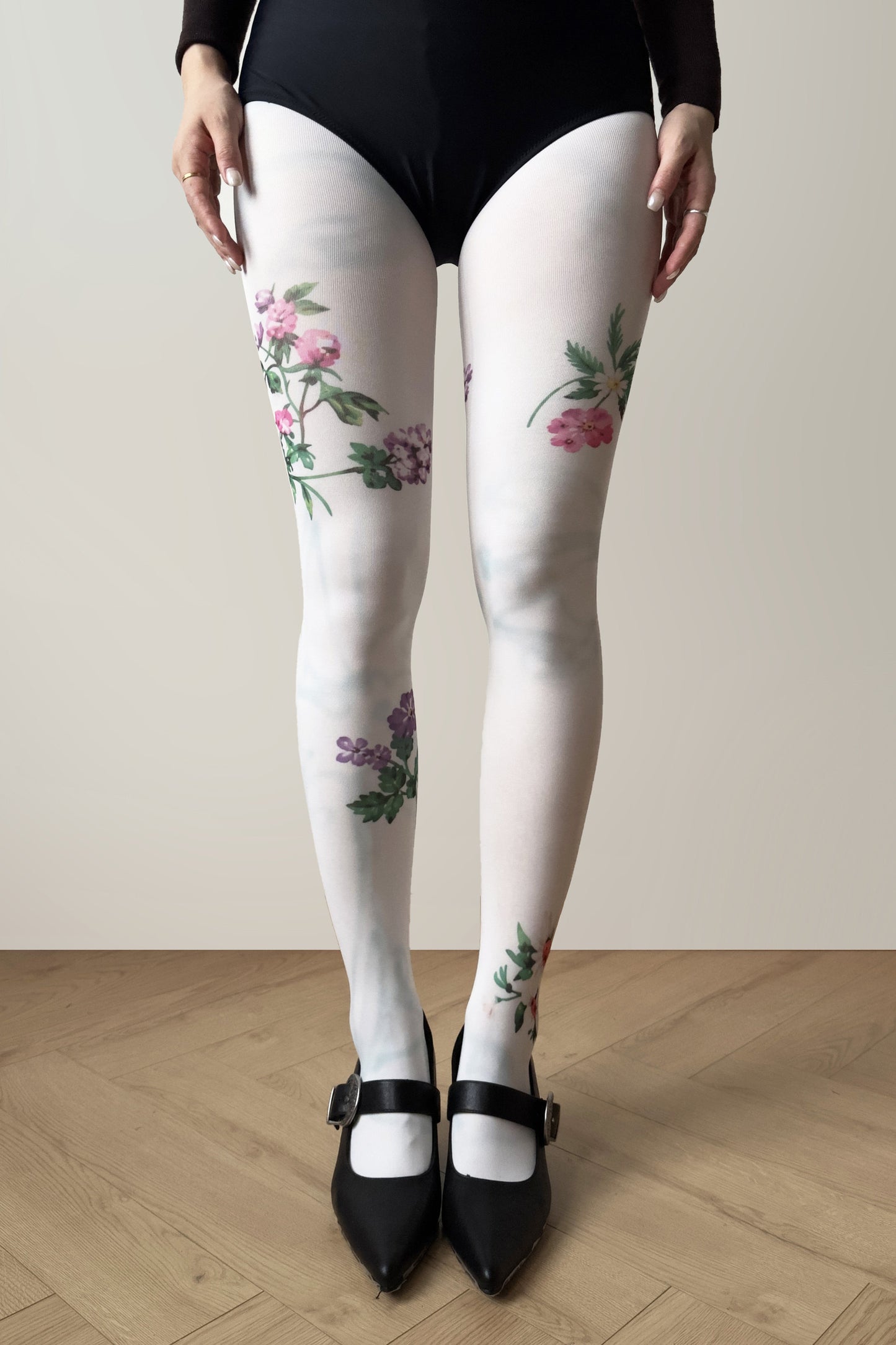 Retro-Strumpfhose mit Print
