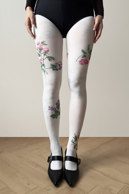 Retro-Strumpfhose mit Print