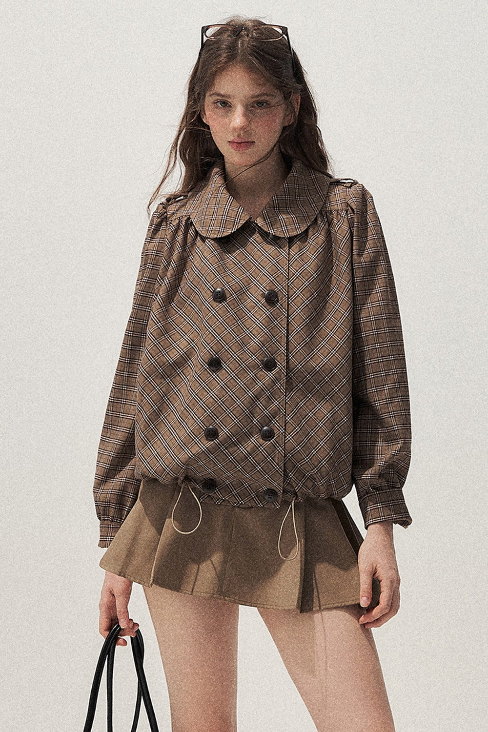 Polka Trench Coat and Skirt Set-Up
