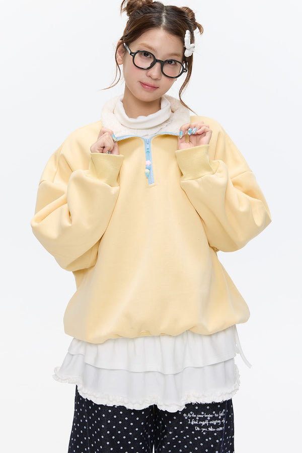 Penguin Embroidered Pullover Sweatshirt