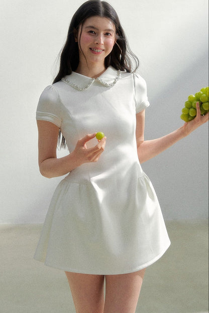 Retro Rhinestone Air Layer Dress