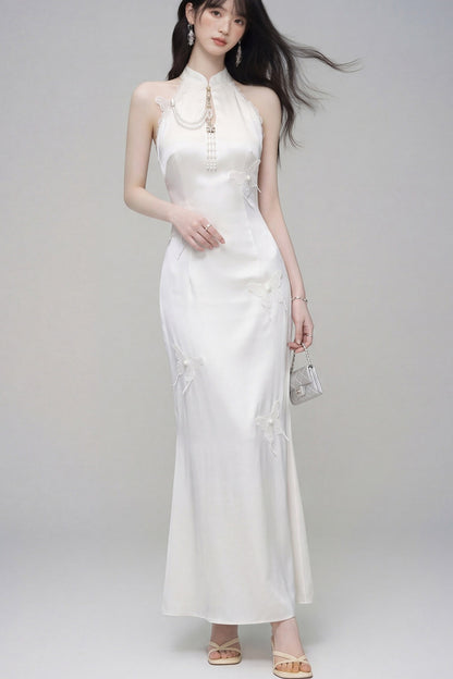 Butterfly Embroidered Cheongsam Dress