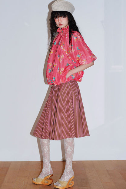 Semi-Sheer Printed Sun Top