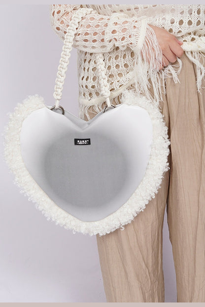 Borsa a tracolla in peluche Y2K