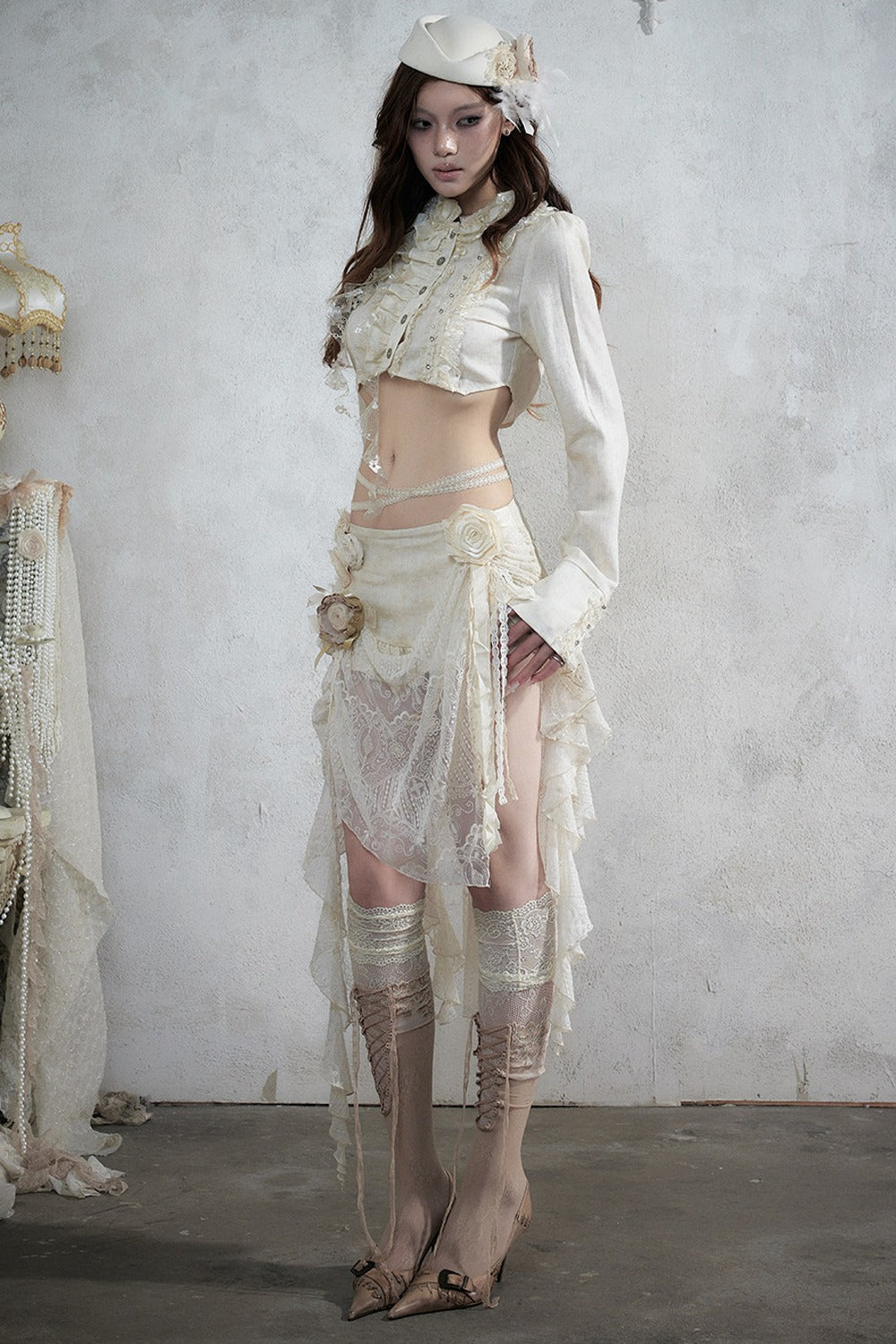 Baroque Asymmetrical Fishtail Skirt