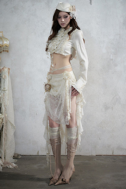 Baroque Asymmetrical Fishtail Skirt