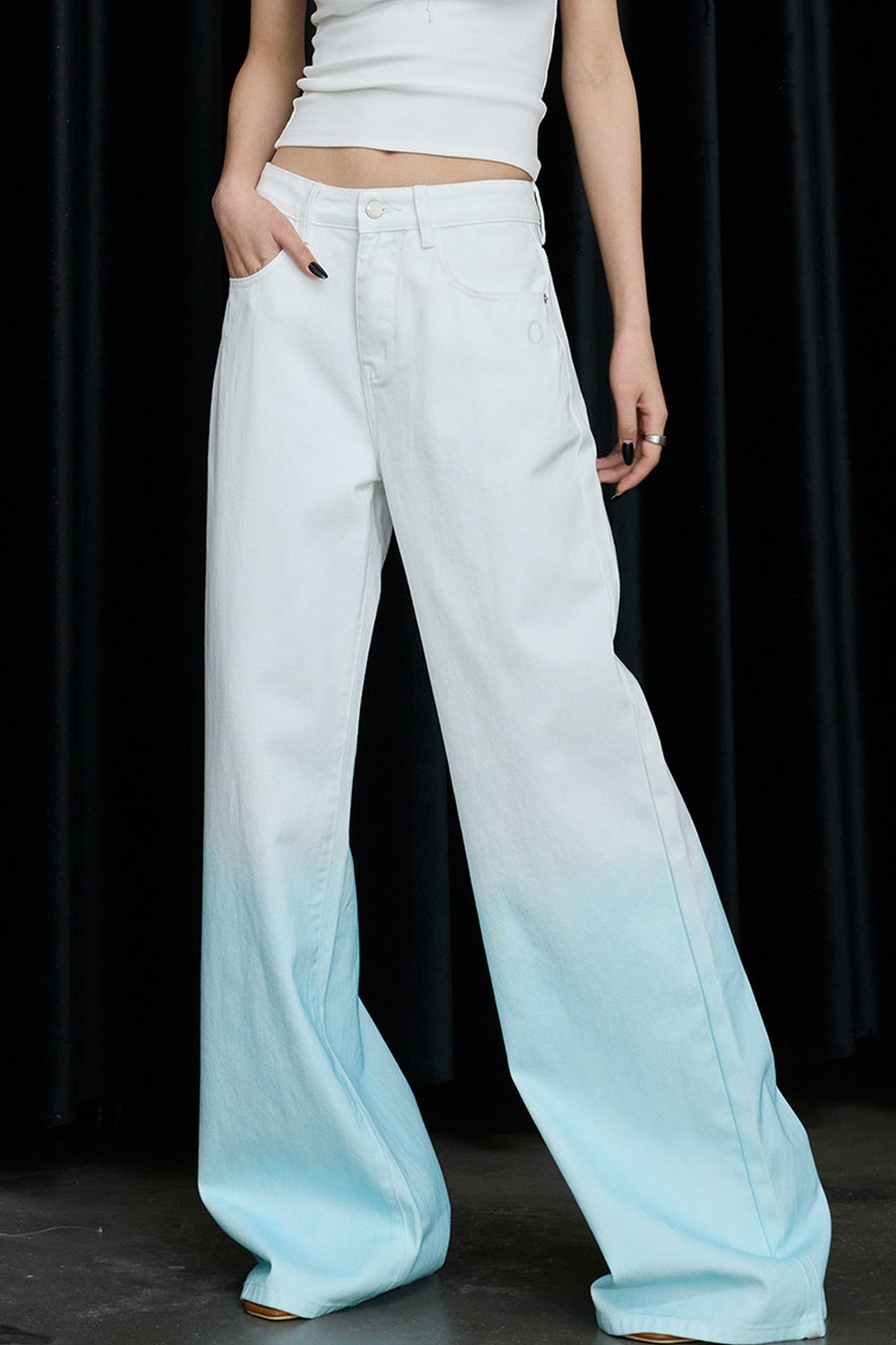Gradient Wide-Leg Jeans