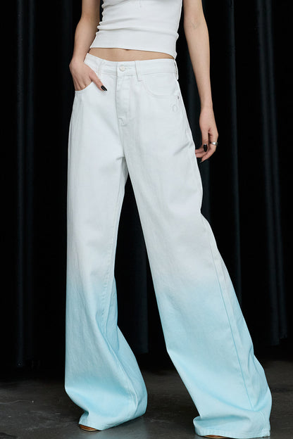 Gradient Wide-Leg Jeans