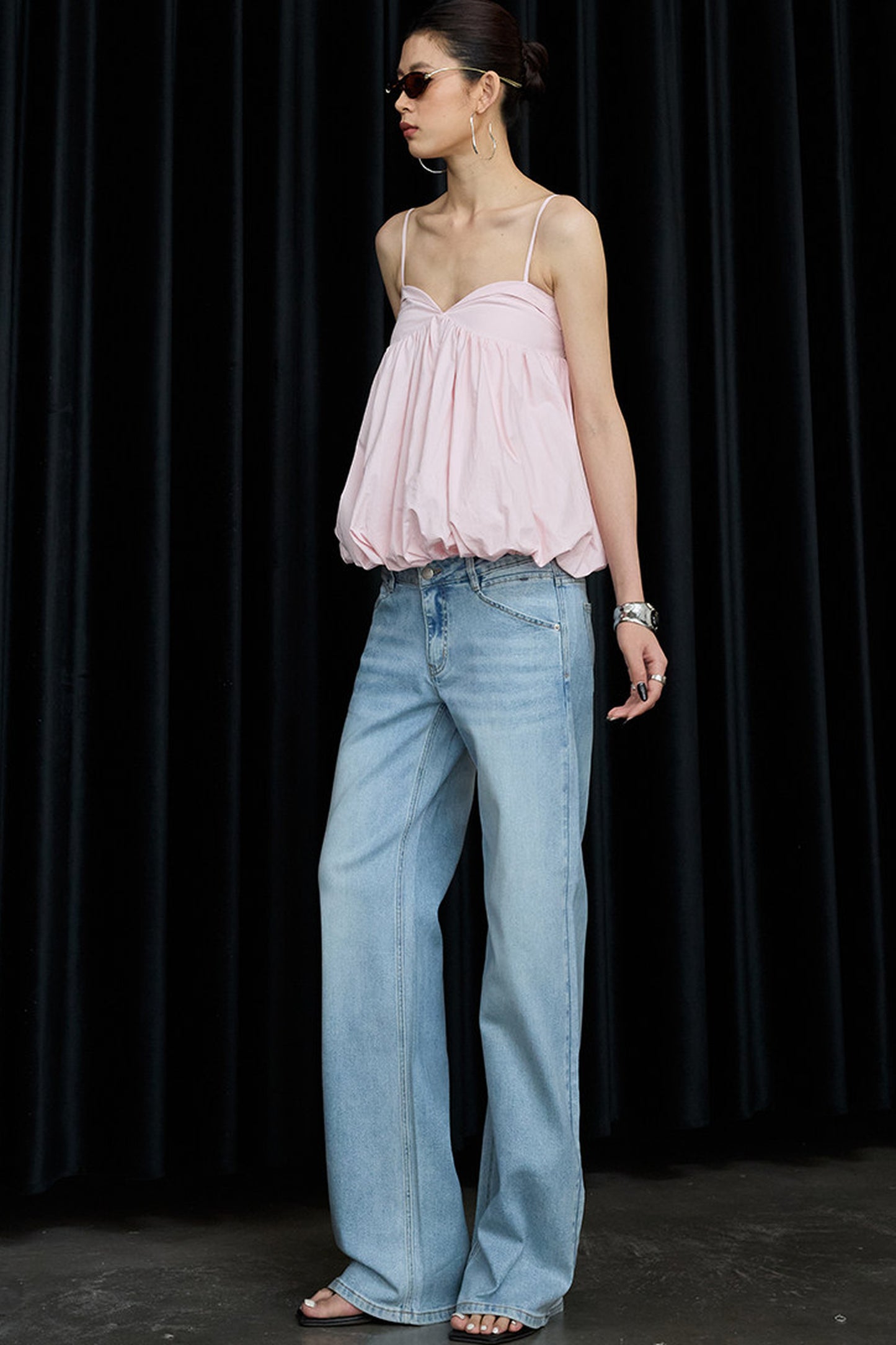 Mist Pink Cotton Camisole Top