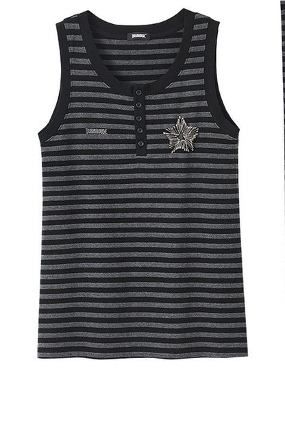 Striped Long-Sleeved T-Shirt Set-Up