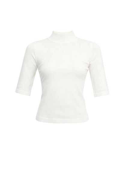 Mid-Sleeve Knit Sweater