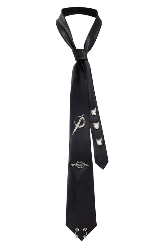 Metal Punk Logo Necktie