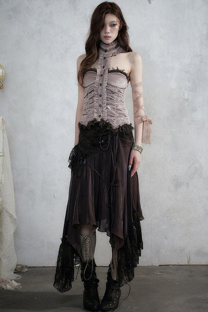 Baroque Velvet Lace Top