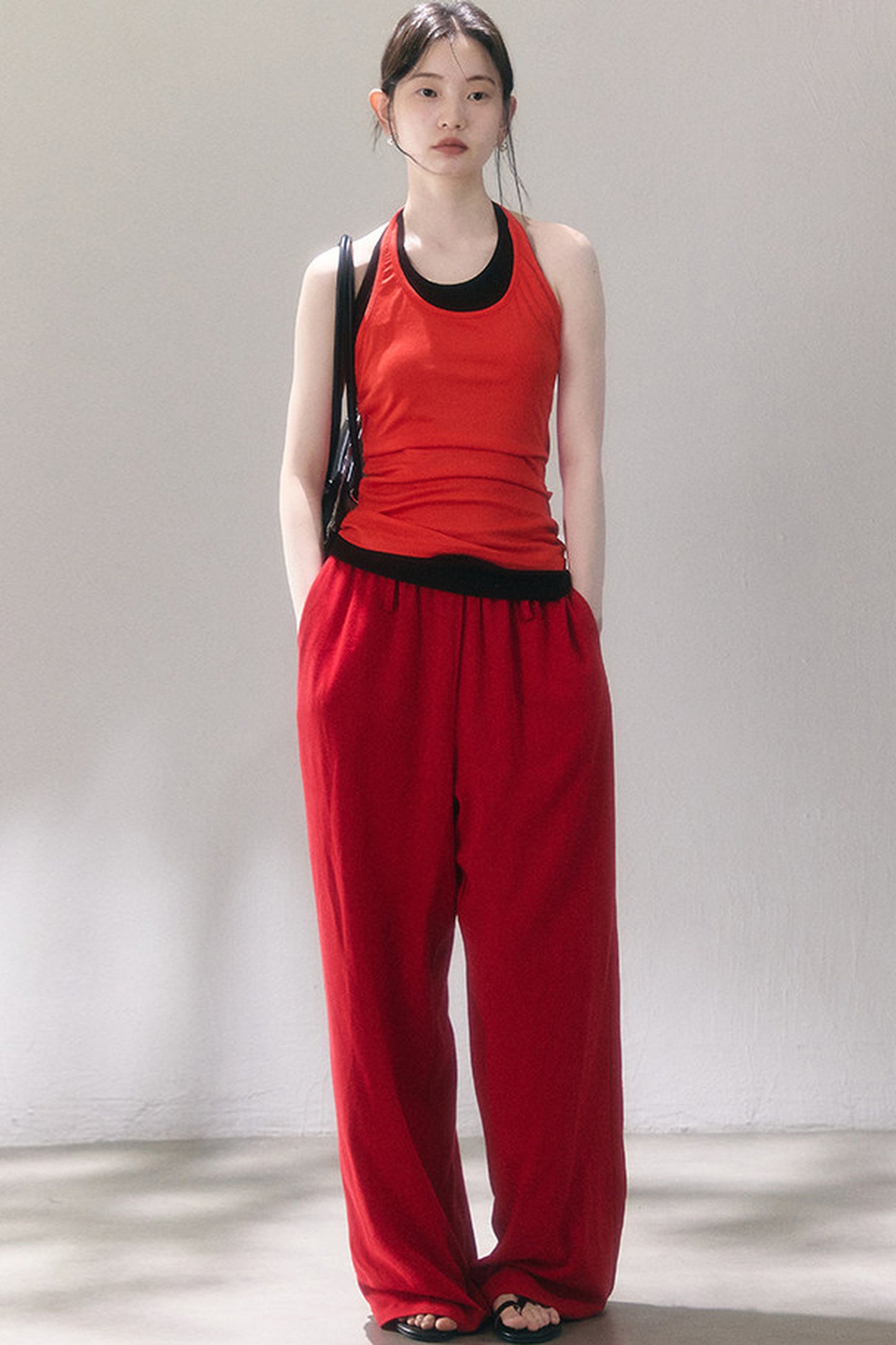 Linen Blend Air Wide-Leg Trousers