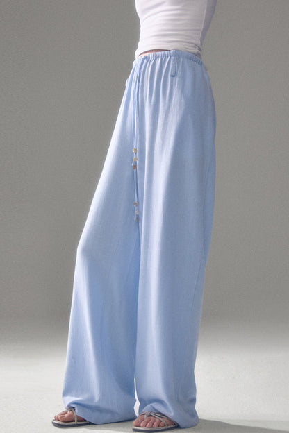 Linen Blend Air Wide-Leg Trousers