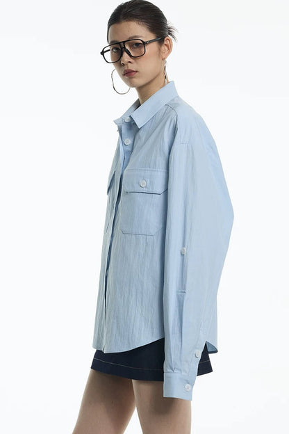 Glacier Blue Work Shirt Jacket