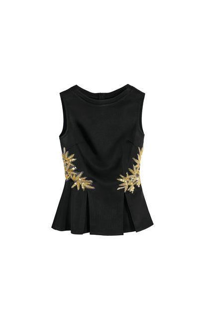 Golden Bamboo Sleeveless Top