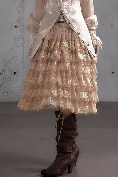 A-Line Tiered Cake Skirt