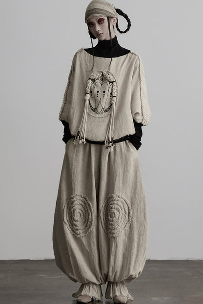 Loose-Fit High-Neck Batwing Sweatshirt