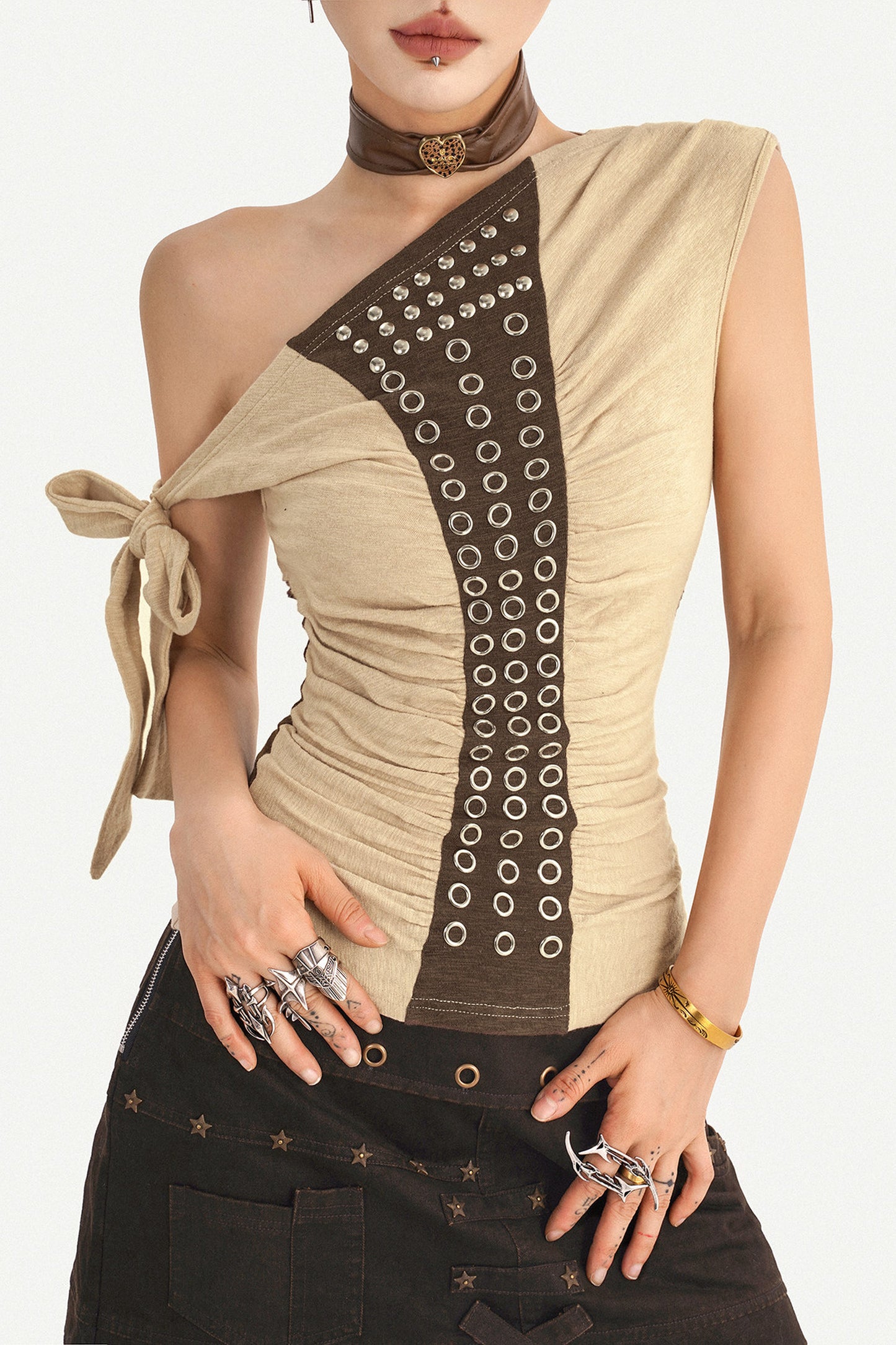 Off-Shoulder Tie-Up Top