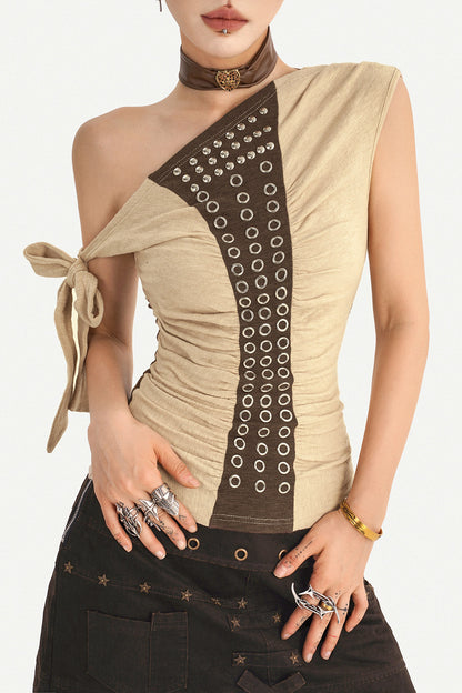 Off-Shoulder Tie-Up Top