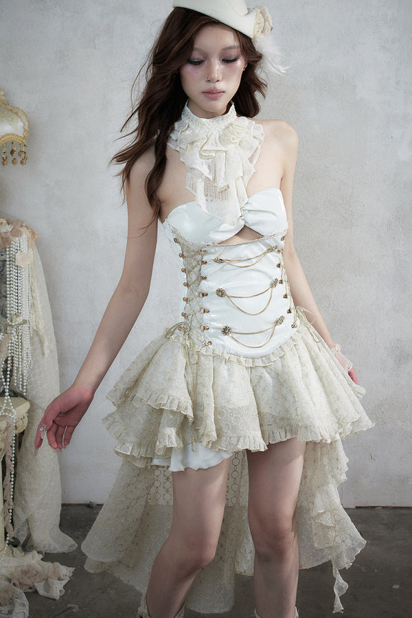 Victorian Lace Asymmetrical Dress Set-Up