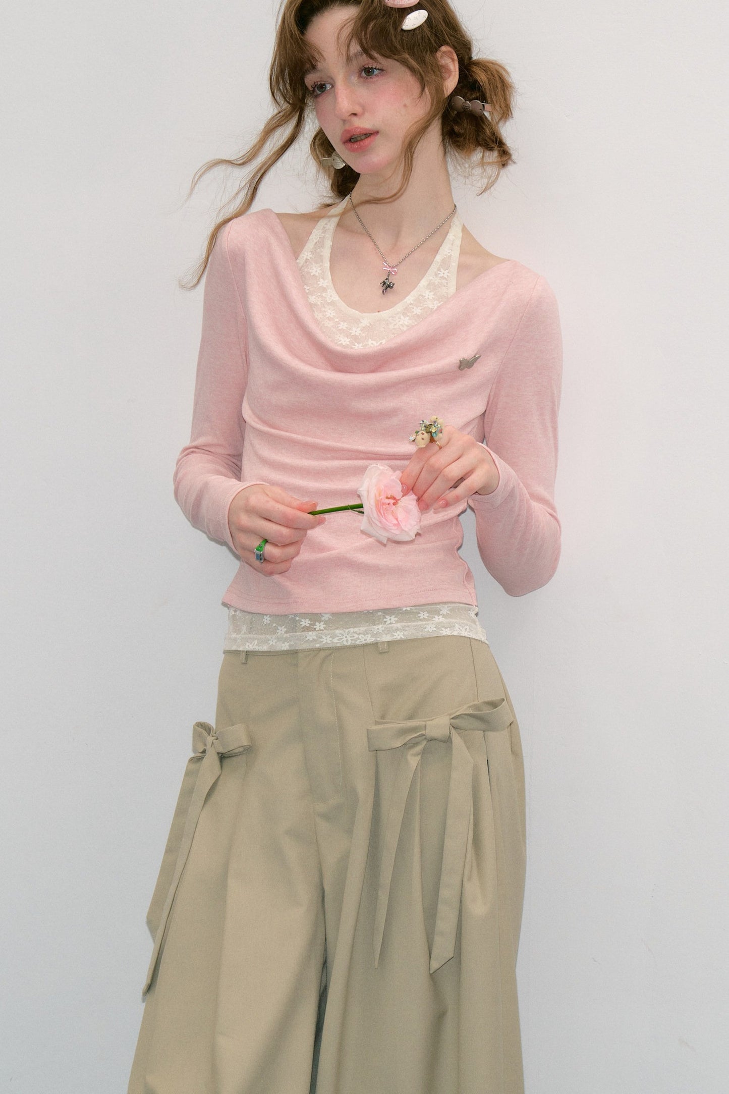 Mist Flutter Knit Top