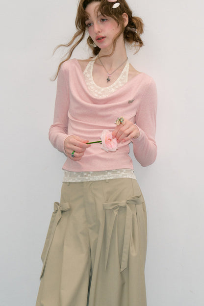 Mist Flutter Knit Top
