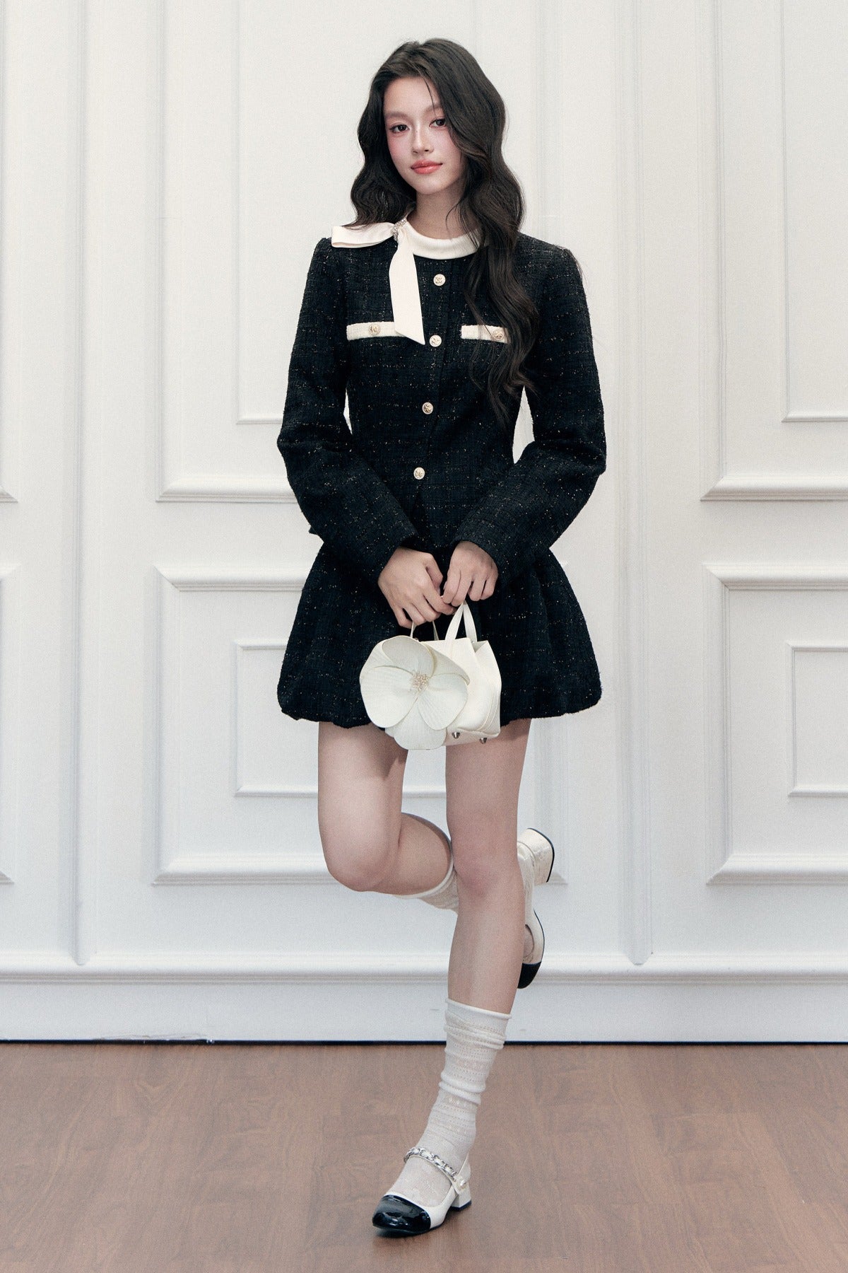 Camellia Tweed Jacket and Flower Bud Skirt Set-Up