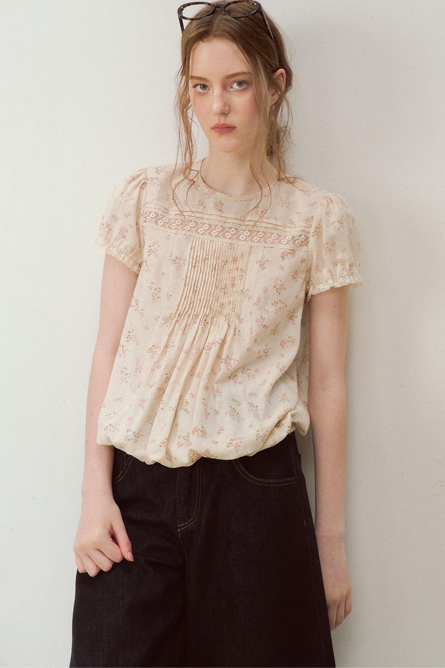 Vintage Floral Lace Blouse